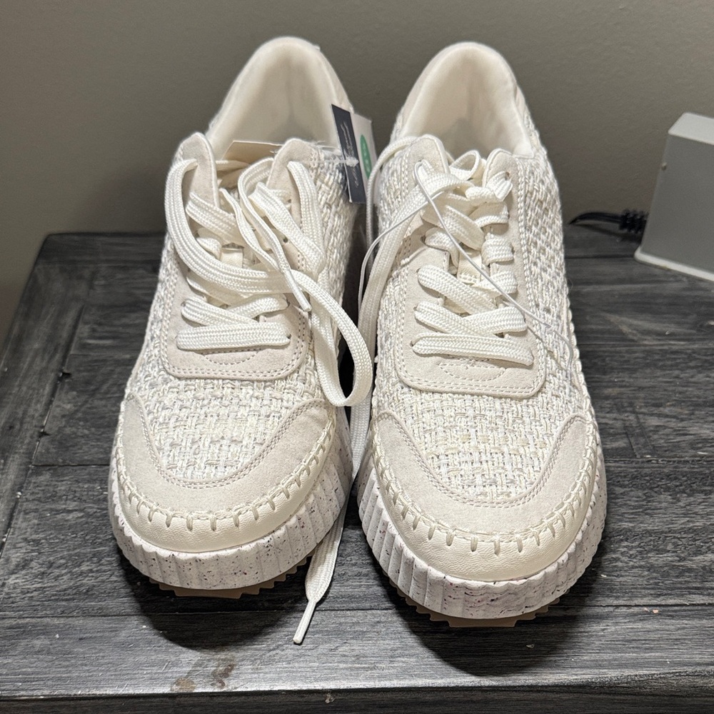 Universal Thread Cream Woven Platform Sneakers - image 4